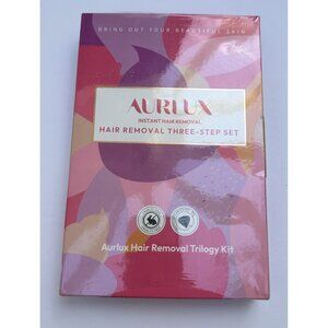 Aurlux Facial Hair Removal Three-Step Set Trilogy Kit & Exfoliator New Sealed